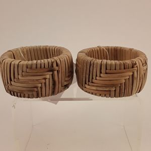 5 4 30   Set of 2 wicker napkin rings 001